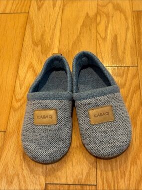 Comfy soft knit stretchy thick fabric top kids unisex slippers with rubber soles